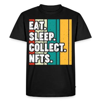 NFT - T-shirt Premium bio Homme - noir - Devant - Nico (187cm)