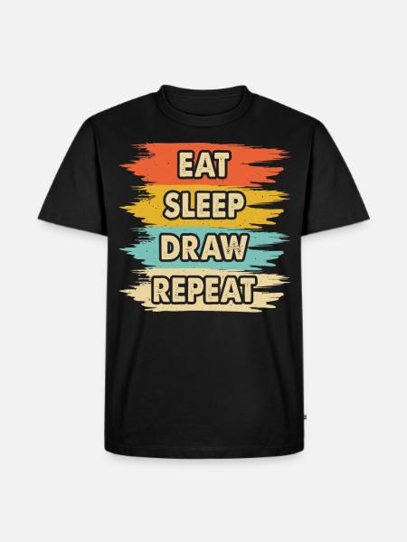 Drawing Painting - Men's Premium Organic T-Shirt - black