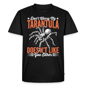 Ma tarentule ne t’aime pas non plus en tant que - T-shirt Premium bio Homme - noir - Devant - Nico (187cm)