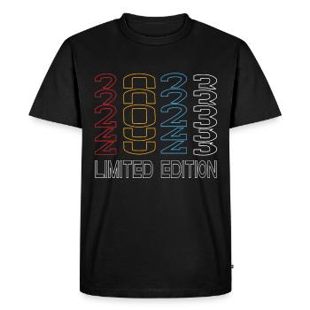Limited Edition 2023 Birthday 2023 Vintage Retro - Men's Premium Organic T-Shirt - black - Front - Nico (187cm)
