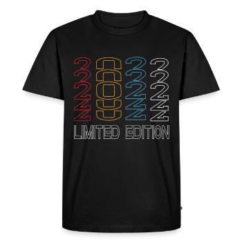 Edition Limitée 2022 Anniversaire 2022 Vintage Rétro - T-shirt Premium bio Homme - noir - Devant - Nico (187cm)