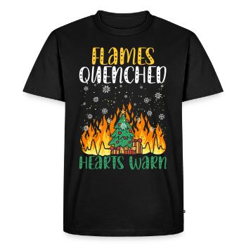 Flammes éteintes Cœurs chauds Feu Combattre Wei - T-shirt Premium bio Homme - noir - Devant - Nico (187cm)