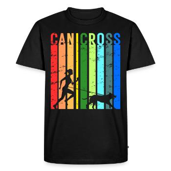Canicross Dog Sports Dog Running Idea - Men's Premium Organic T-Shirt - black - Front - Nico (187cm)