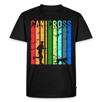 Canicross Men's Dog Run Dog Sports Idea - Men's Premium Organic T-Shirt - black - Front - Nico (187cm)