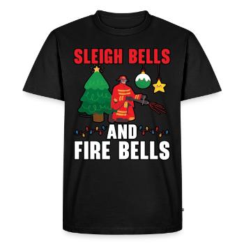 Cloches de traîneau et cloches de pompiers Pompiers Weih - T-shirt Premium bio Homme - noir - Devant - Nico (187cm)