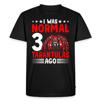 J’étais normal devant 3 tarentules tarentules - T-shirt Premium bio Homme - noir - Devant - Nico (187cm)