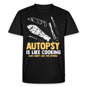 Funny coroner - Men's Premium Organic T-Shirt - black - Front - Nico (187cm)