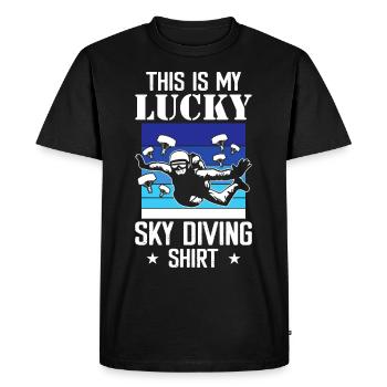 Skydive skydiving - Men's Premium Organic T-Shirt - black - Front - Nico (187cm)