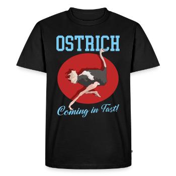 Autruche Oiseau Autruche Autruche Autruche Cadeau - T-shirt Premium bio Homme - noir - Devant - Nico (187cm)