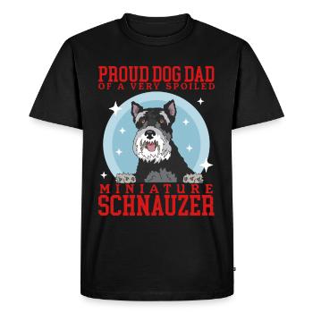 Schnauzer miniature Papa Schnauzer Chien Papa Cadeau - T-shirt Premium bio Homme - noir - Devant - Nico (187cm)