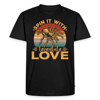 Tarentule Love Tarentules Pet - T-shirt Premium bio Homme - noir - Devant - Nico (187cm)