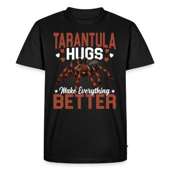 Tarentule étreint les propriétaires d’araignées de compagnie - T-shirt Premium bio Homme - noir - Devant - Nico (187cm)