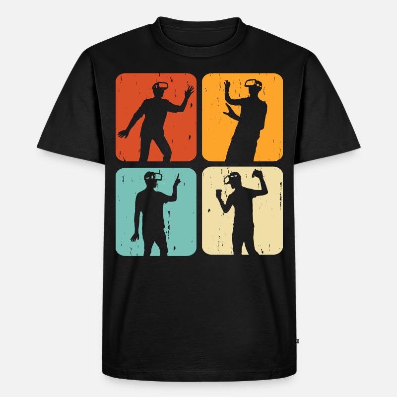 VR Virtuel Reality - Männer Premium Bio T-Shirt - Schwarz