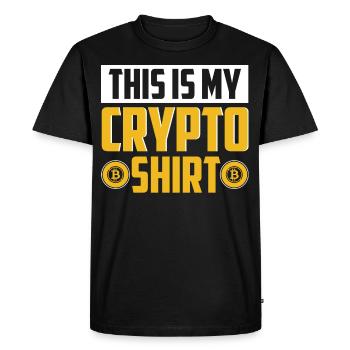 Crypto-monnaie - T-shirt Premium bio Homme - noir - Devant - Nico (187cm)
