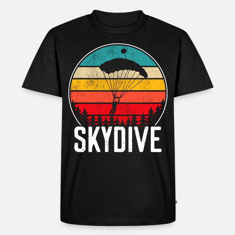 Skydive skydiving - Männer Premium Bio T-Shirt - Schwarz