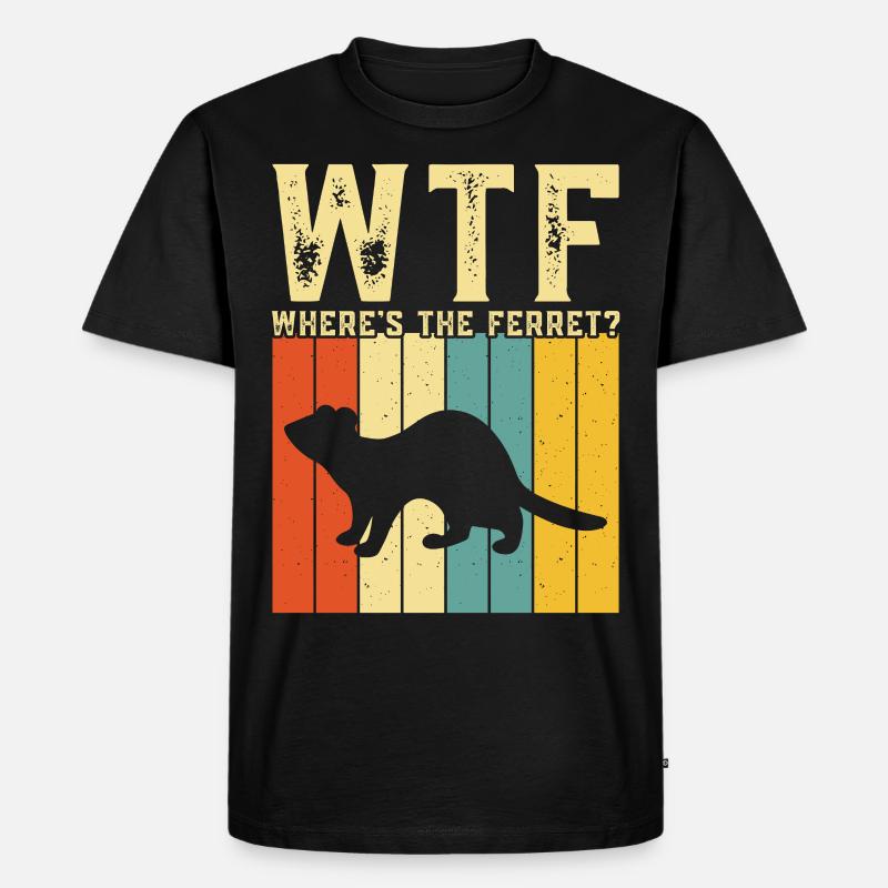 Frettchen - Männer Premium Bio T-Shirt - Schwarz