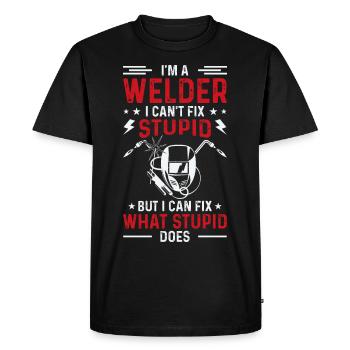 Soudeur soudeur - T-shirt Premium bio Homme - noir - Devant - Nico (187cm)