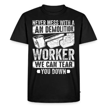 Journée amusante de démolition de maison - T-shirt Premium bio Homme - noir - Devant - Nico (187cm)