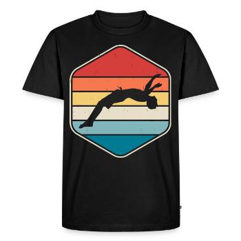 Flotteur de natation - T-shirt Premium bio Homme - noir - Devant - Nico (187cm)