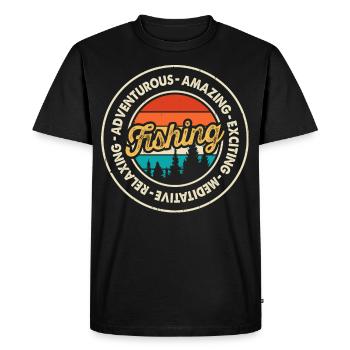 Pêche Pêcheurs Pêche - T-shirt Premium bio Homme - noir - Devant - Nico (187cm)