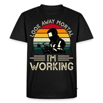 Soudeur soudeur - T-shirt Premium bio Homme - noir - Devant - Nico (187cm)