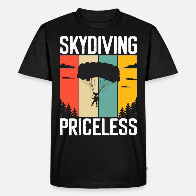 Skydiving - Männer Premium Bio T-Shirt - Schwarz
