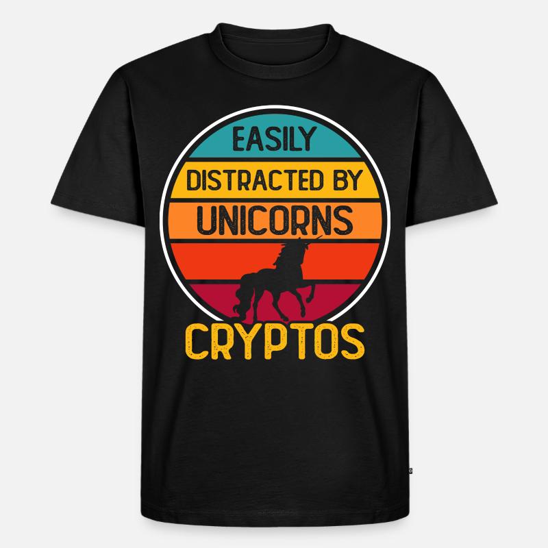 Krypto Kryptowährung - Männer Premium Bio T-Shirt - Schwarz