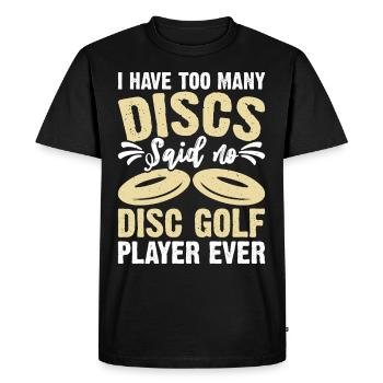 Discgolf Disc Golf - T-shirt Premium bio Homme - noir - Devant - Nico (187cm)