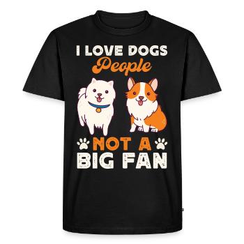 Chiens Chien - T-shirt Premium bio Homme - noir - Devant - Nico (187cm)