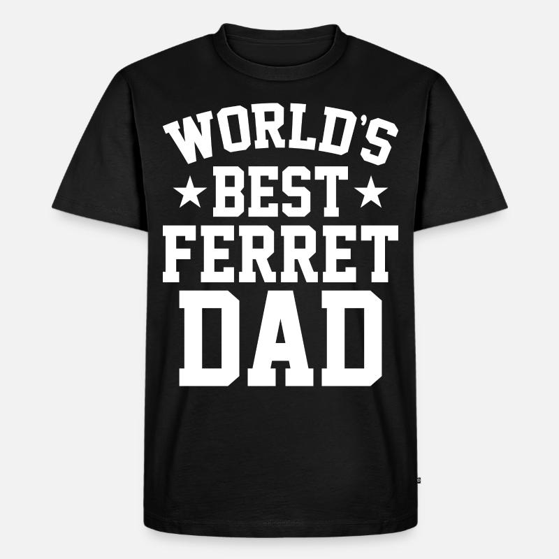 Frettchen Papa - Männer Premium Bio T-Shirt - Schwarz