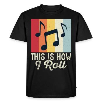 Music Sheet Music Musicians - Men's Premium Organic T-Shirt - black - Front - Nico (187cm)