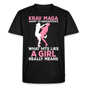 Arts martiaux de Krav Maga - T-shirt Premium bio Homme - noir - Devant - Nico (187cm)