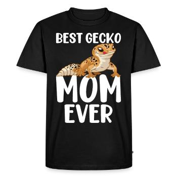 Léopard Lézard Reptile - T-shirt Premium bio Homme - noir - Devant - Nico (187cm)