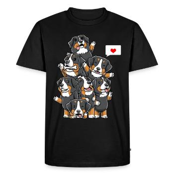 Bouvier Bernois Chien de Bouvier Bernois - T-shirt Premium bio Homme - noir - Devant - Nico (187cm)