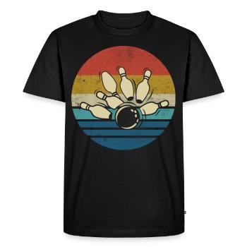 Bowling - T-shirt Premium bio Homme - noir - Devant - Nico (187cm)