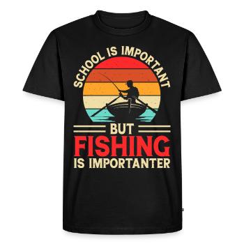 Pêche Pêcheurs Pêche - T-shirt Premium bio Homme - noir - Devant - Nico (187cm)
