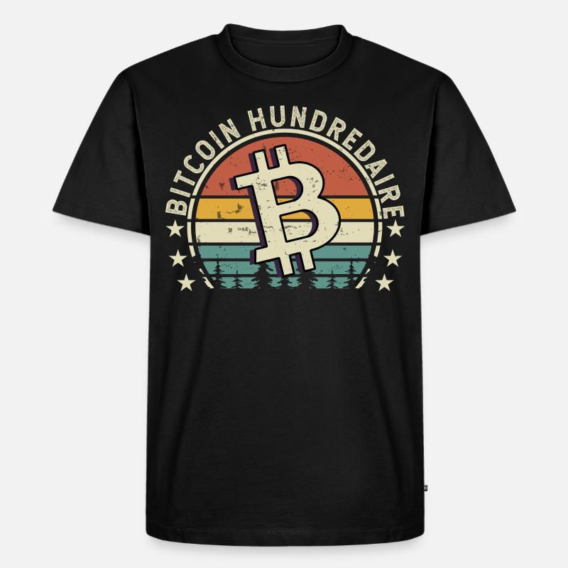 Bitcoin Krypto Kryptowährung - Männer Premium Bio T-Shirt - Schwarz