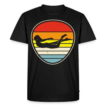 Flotteur de natation - T-shirt Premium bio Homme - noir - Devant - Nico (187cm)