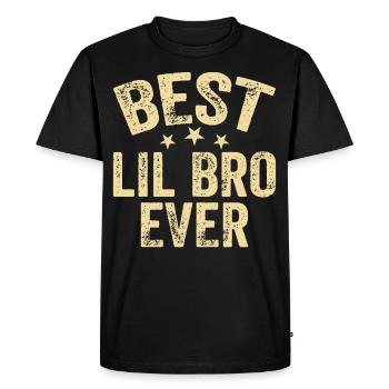 Meilleur petit frère - T-shirt Premium bio Homme - noir - Devant - Nico (187cm)