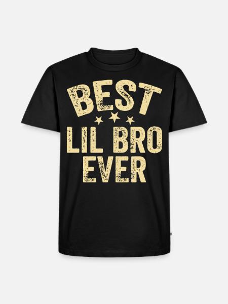 Bester Kleiner Bruder - Männer Premium Bio T-Shirt - Schwarz