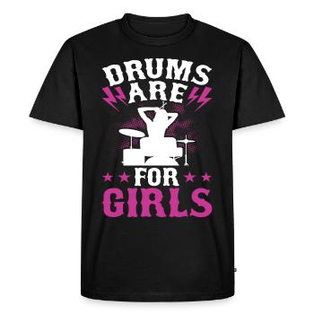 Drums Drummer Drummer - Men's Premium Organic T-Shirt - black - Front - Nico (187cm)