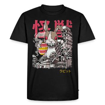 Kaiju Rabbit Japanese Anime Monster Easter Egg - Men's Premium Organic T-Shirt - black - Front - Nico (187cm)