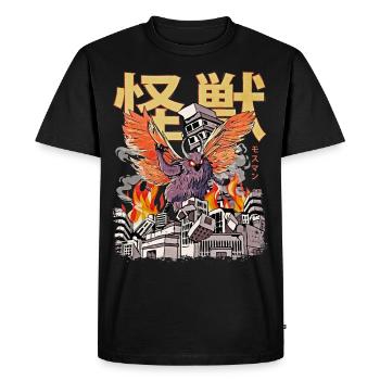 Kaiju Mothman Crypte de monstres d’anime japonais - T-shirt Premium bio Homme - noir - Devant - Nico (187cm)