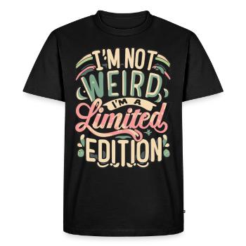 Je suis un Street Art rétro en édition limitée - T-shirt Premium bio Homme - noir - Devant - Nico (187cm)