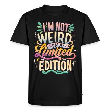 Je suis une édition limitée - T-shirt Premium bio Homme - noir - Devant - Nico (187cm)
