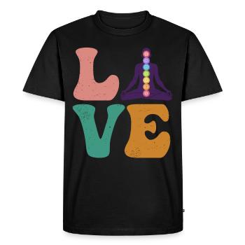 Chakra Healer Chakra Healing Reiki Master LOVE - Men's Premium Organic T-Shirt - black - Front - Nico (187cm)