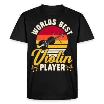 Violoniste violoniste - T-shirt Premium bio Homme - noir - Devant - Nico (187cm)