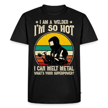 Soudeur soudeur - T-shirt Premium bio Homme - noir - Devant - Nico (187cm)