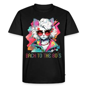 80s Themed Party Back to the 80s Costume - Men's Premium Organic T-Shirt - black - Front - Nico (187cm)