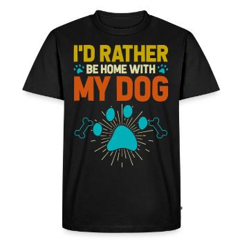 Chiens de chien - T-shirt Premium bio Homme - noir - Devant - Nico (187cm)
